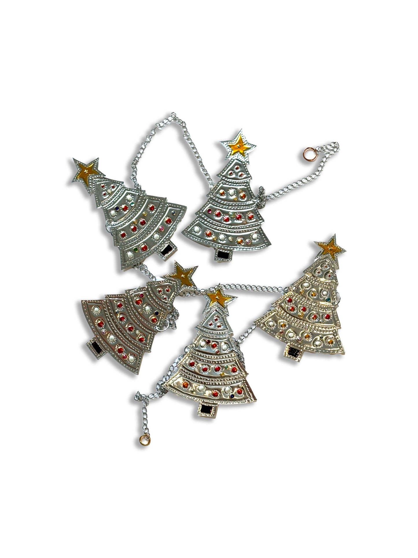 Silver Christmas Tree Garland